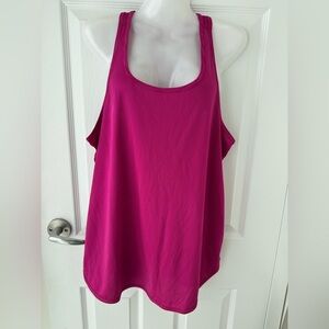 Joe Fresh Scoop Neck Pink Tank Top Large
